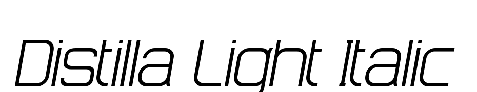 Distilla Light Italic Font Download Free